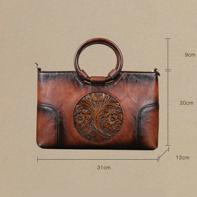 Imogen Handmade Embossed Leather Bag