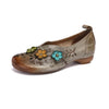 Peyton Floral Shallow Concise Handmade Ladies Shoes