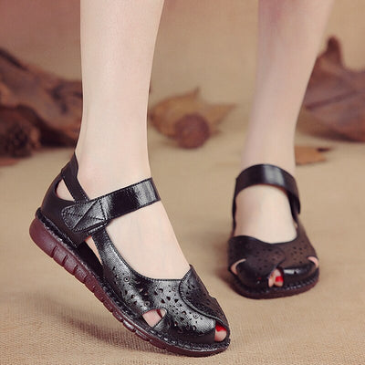 Fleurette Leather Sandals