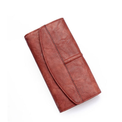 Efia Women's Retro Genuine Leather Vintage Embossed Wallet